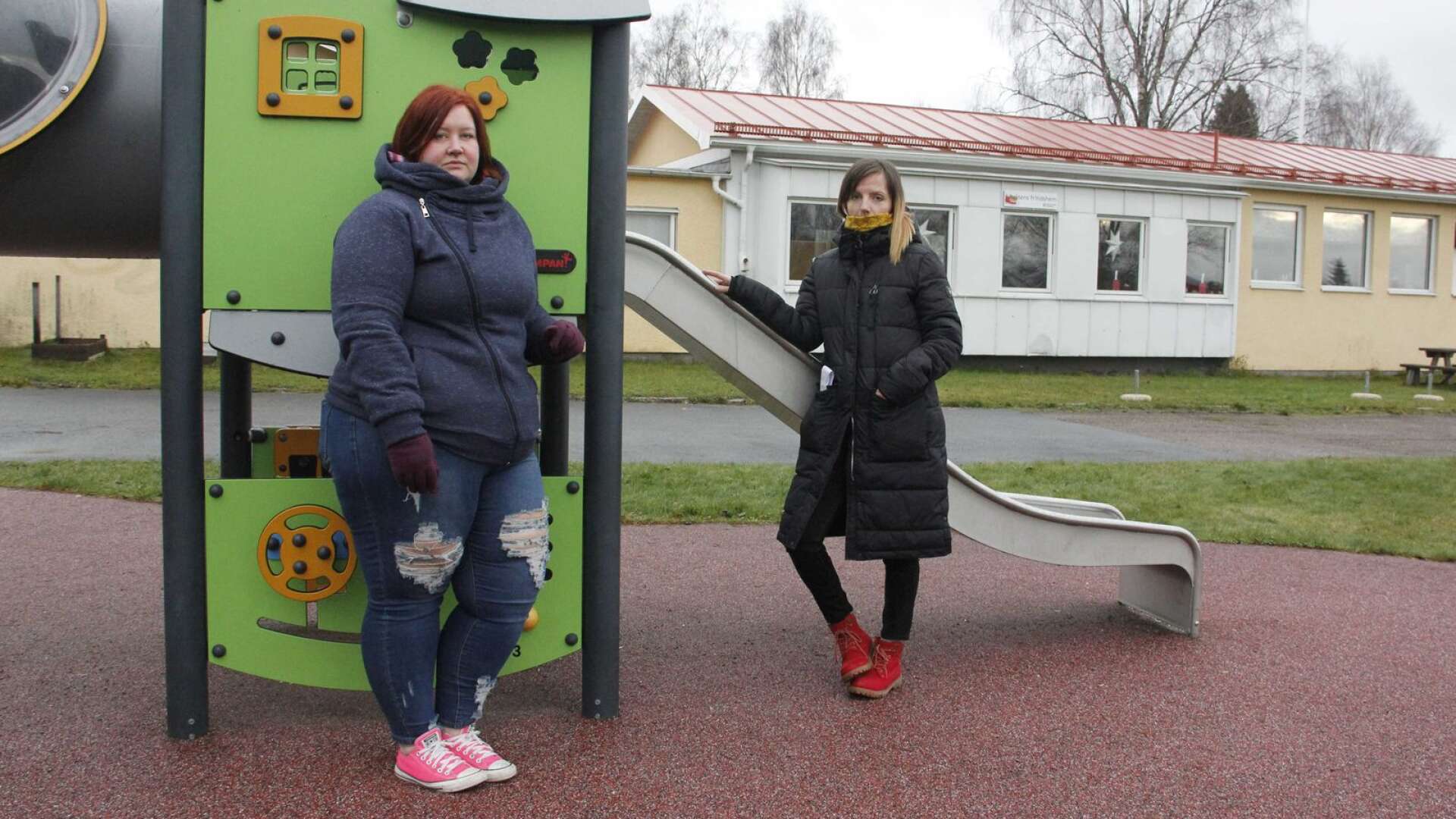 Sofia Hahne och Rukija Cavric har båda barn på Lövåsens fritidshem i Billingsfors och kommer att kämpa för att fritidshemmet ska få vara kvar.