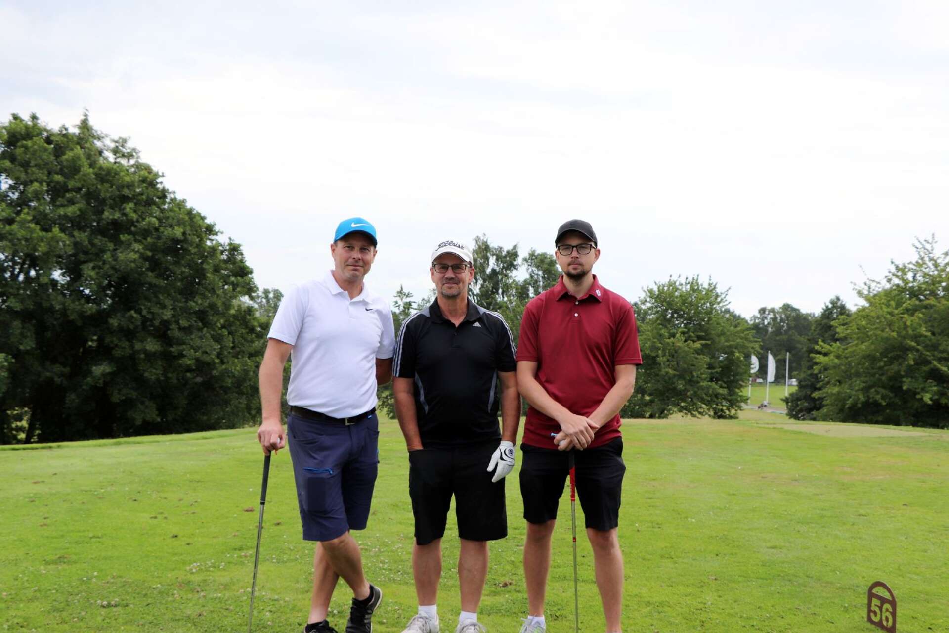 Thomas Thurén, Martin Friman och Jan Andersson gillar variationen och tillgängligheten som finns på Hökensås golfklubb.