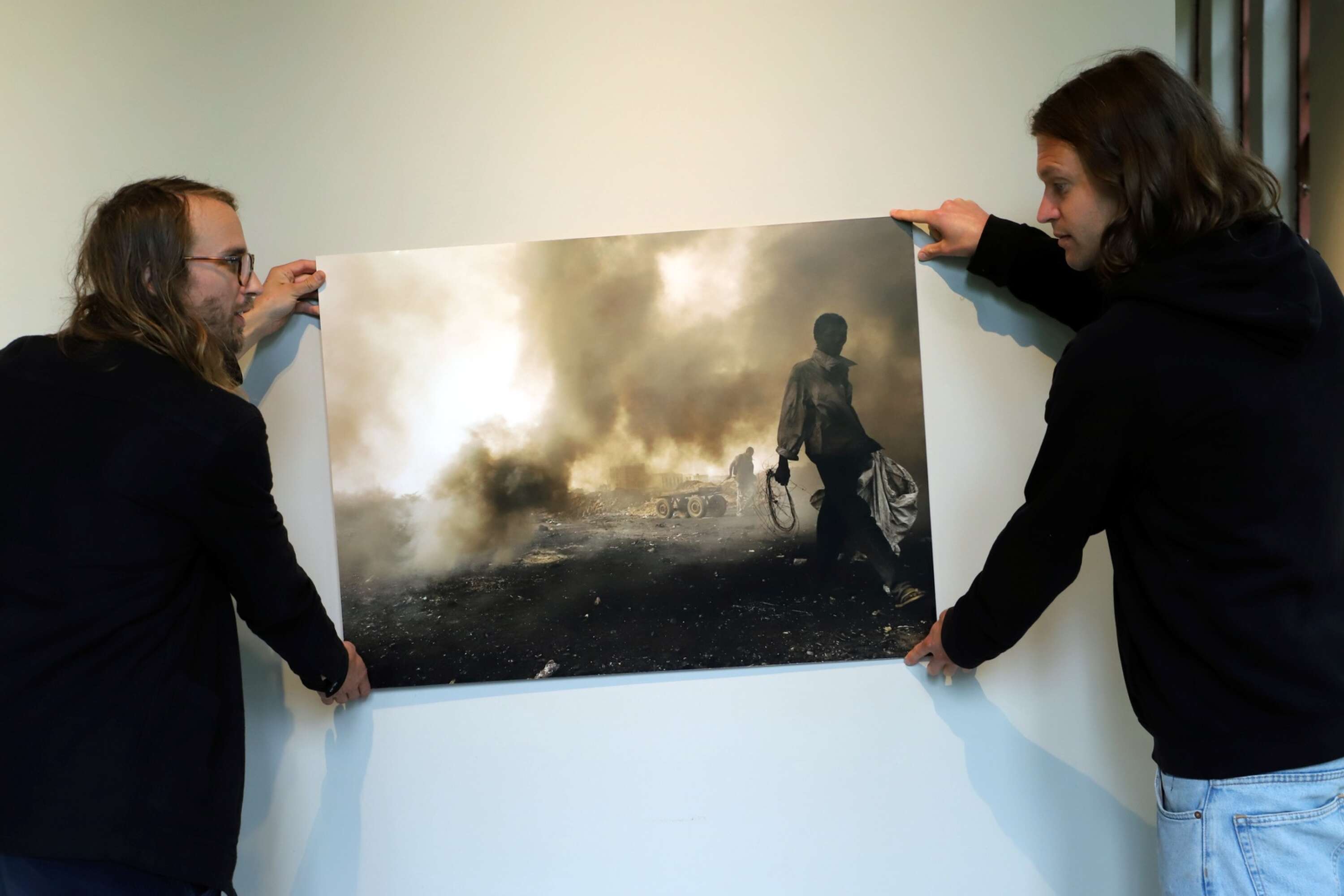 Utställningen innehåller både foton och texter och var under uppbyggnad när NWT hälsade på i utställningshallen.