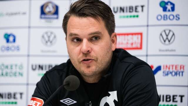 Andreas Holmberg på presskonferensen efter förlusten mot Hammarby.