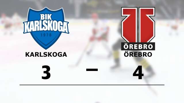 BIK Karlskoga Junior förlorade mot Örebro Hockey