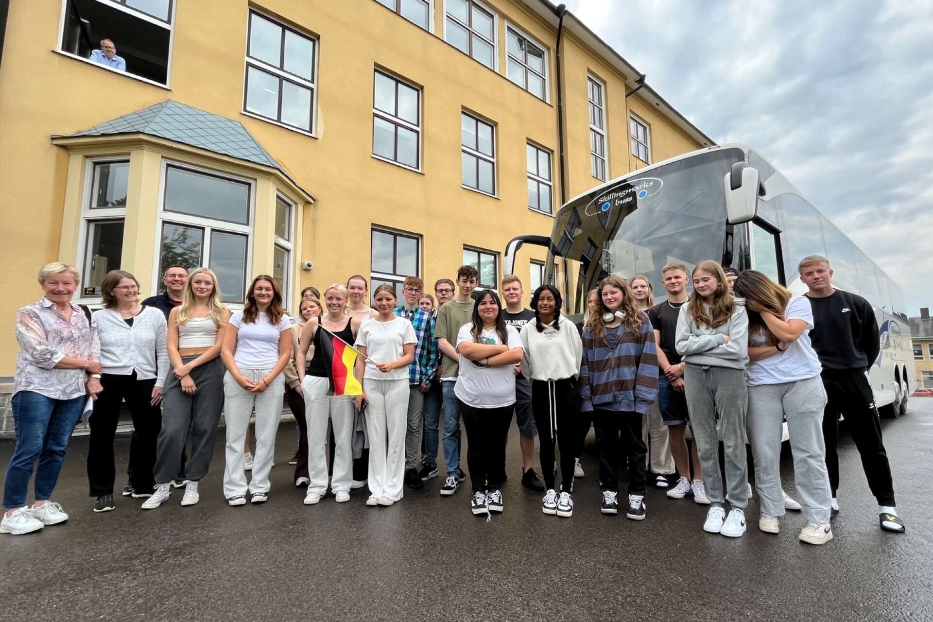 Elever från årskurs ett och två på Solbergagymnasiet åker ner till Tyskland för ett skolutbyte med tyska elever. 