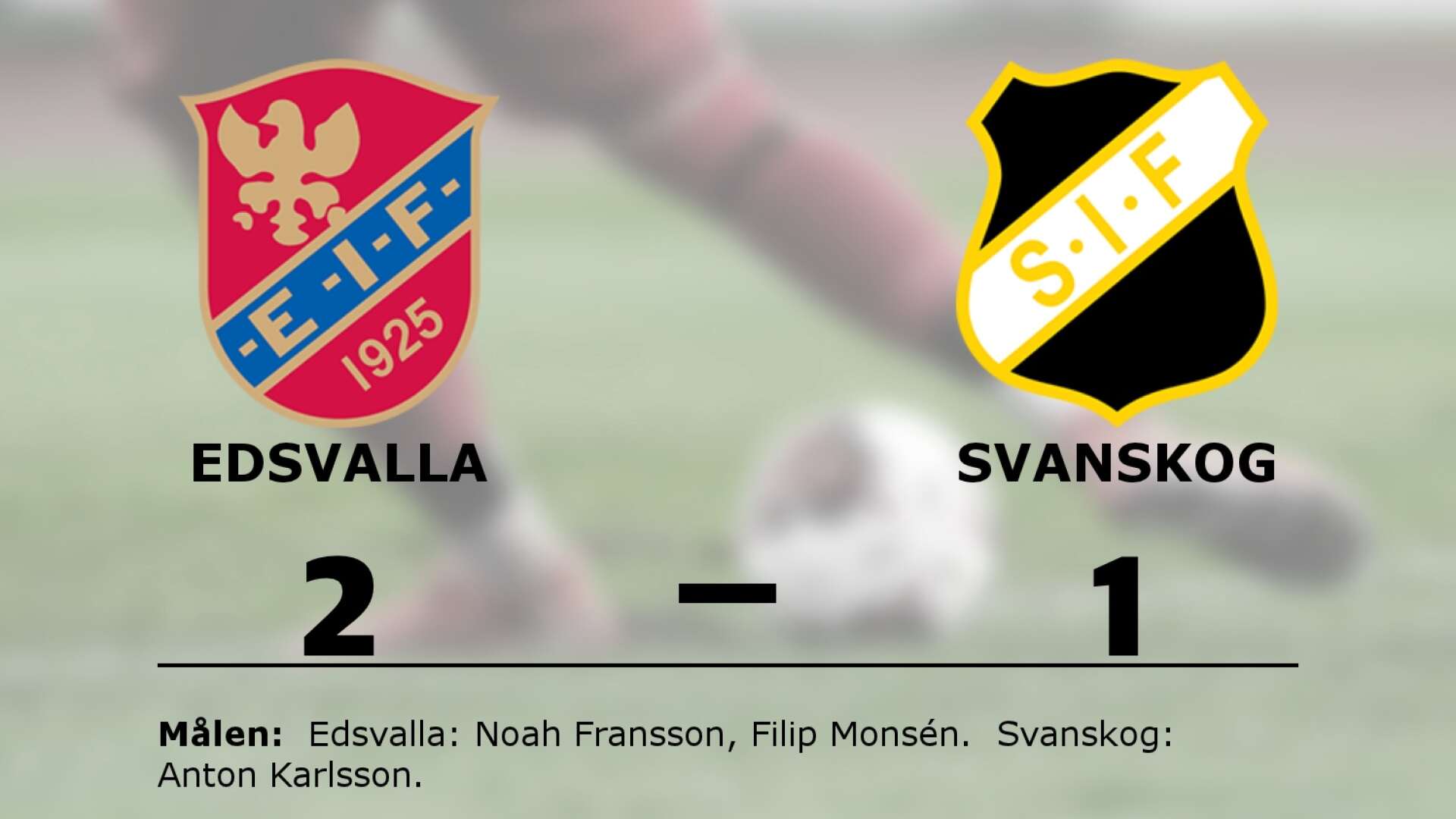 Edsvalla vann mot Svanskog