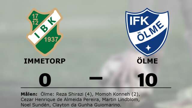 Immetorp BK förlorade mot IFK Ölme