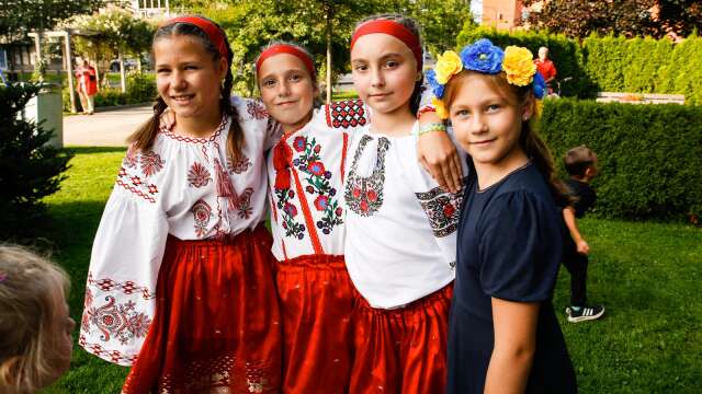 Ukrainas nationaldag firades i stadsparken i Arvika i torsdags kväll.