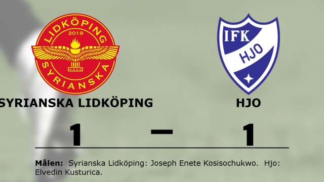 Syrianska FK Lidköping spelade lika mot IFK Hjo
