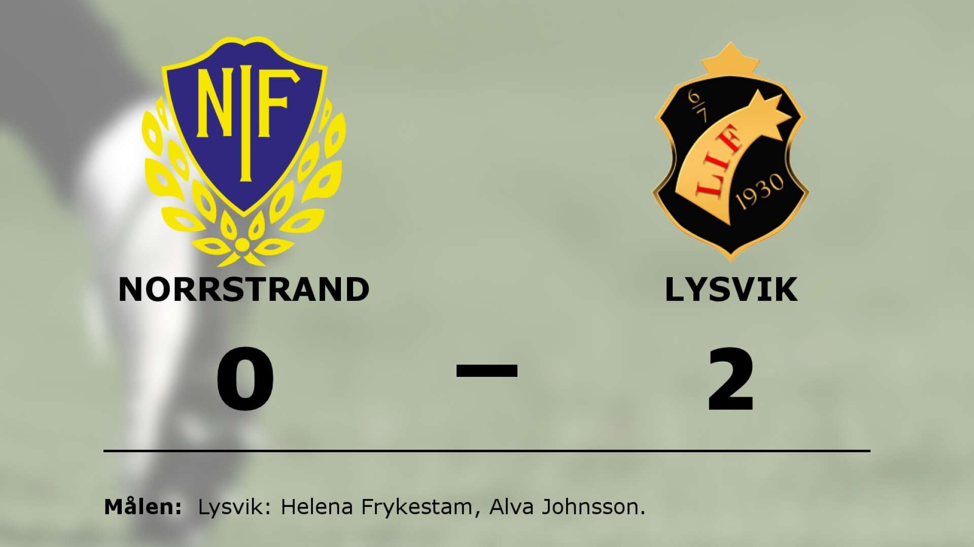 Norrstrand förlorade mot Lysvik