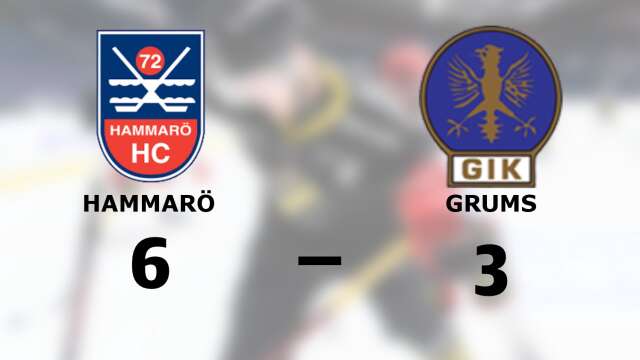Hammarö HC vann mot Grums IK Hockey