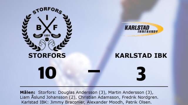 Storfors IBF vann mot Karlstad IBK