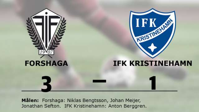 Forshaga IF Fotboll vann mot IFK Kristinehamn Fotboll