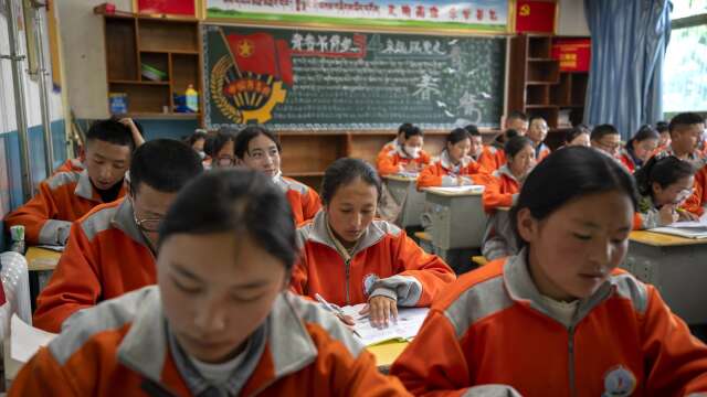 Kinesisk skola i Tibet.