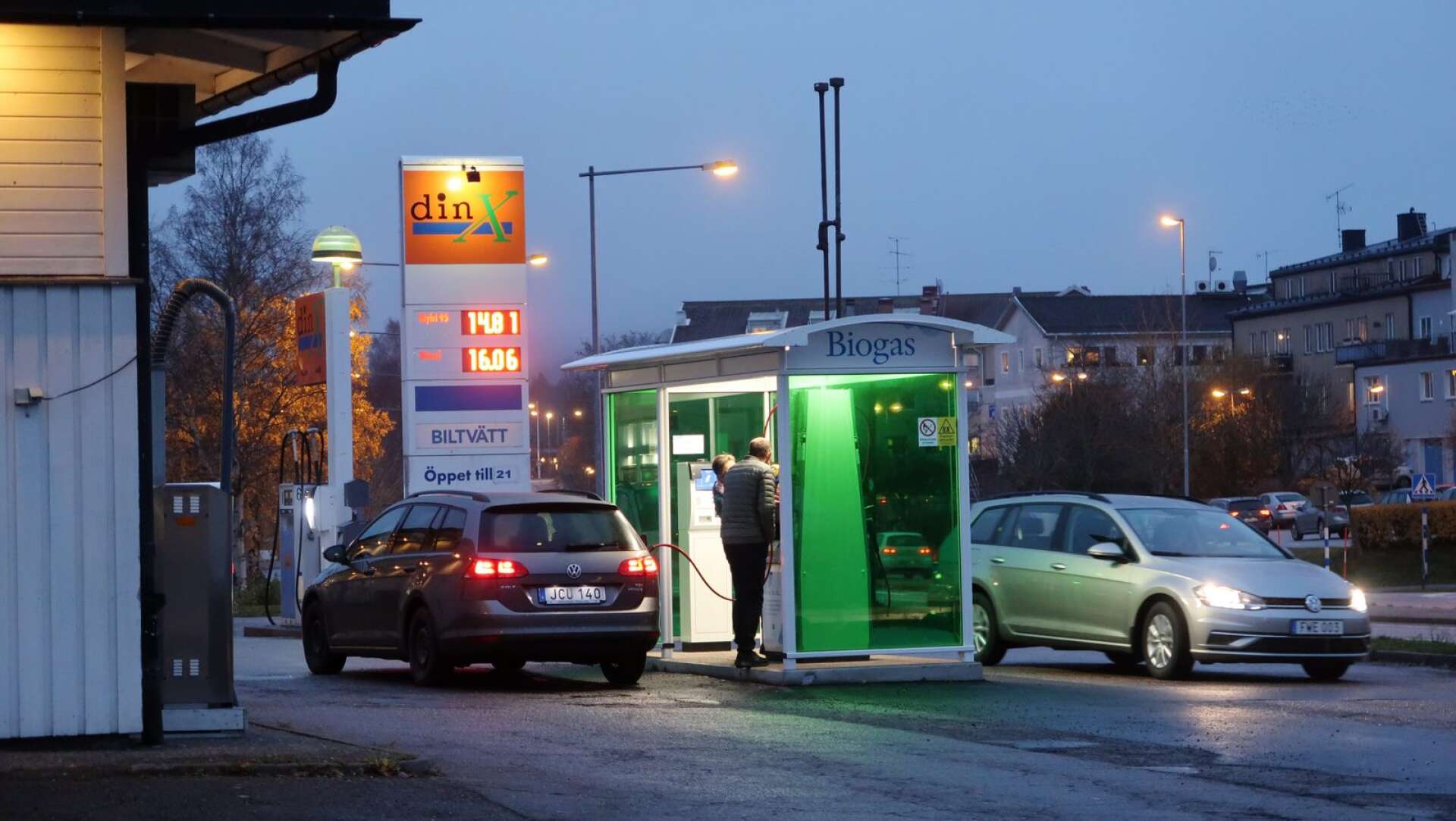 Bilden är tagen vid biogasstationen vid Din-X i Bengtsfors. 