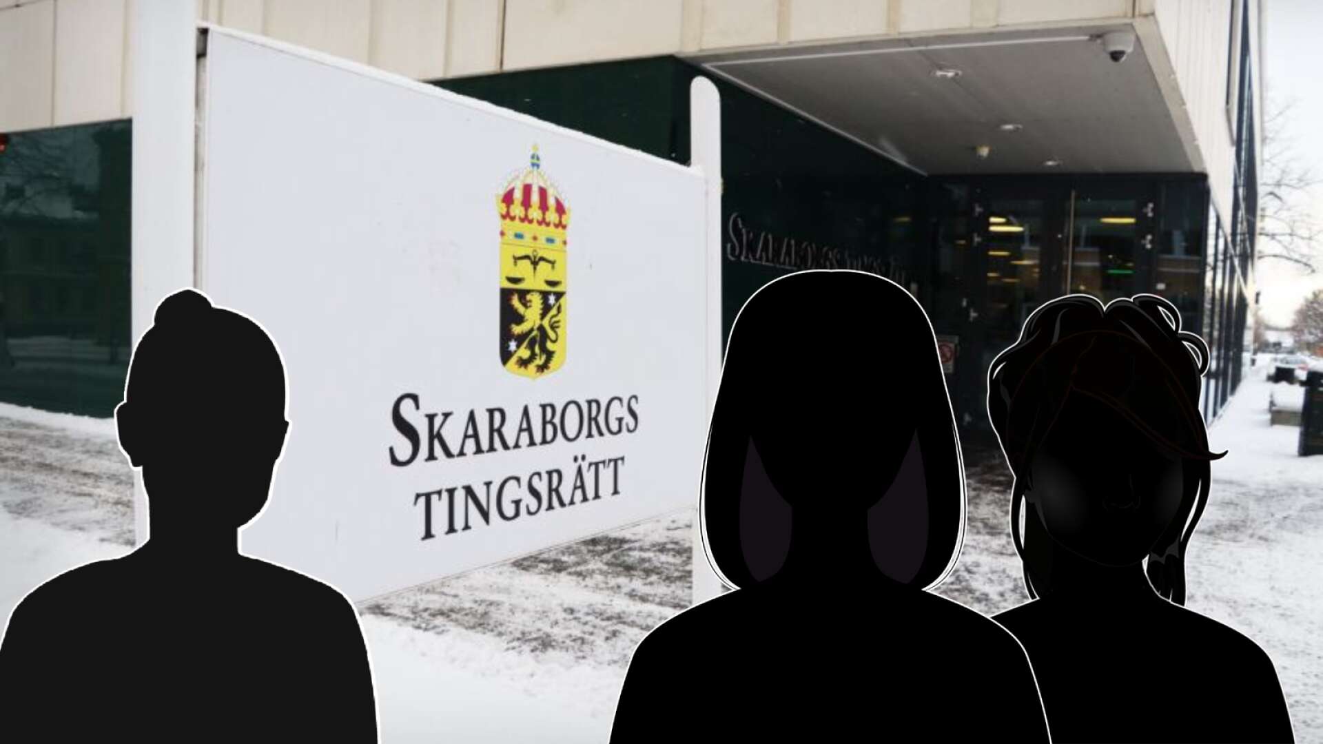 Skaraborgs tingsrätt dömer tre tonårstjejer för misshandel av en ensam Skövdetjej.