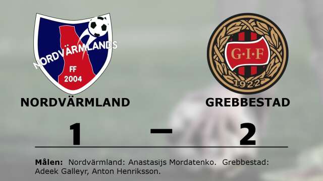 Nordvärmlands FF förlorade mot Grebbestads IF