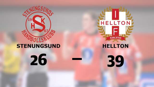 Stenungsunds HK förlorade mot IF Hellton