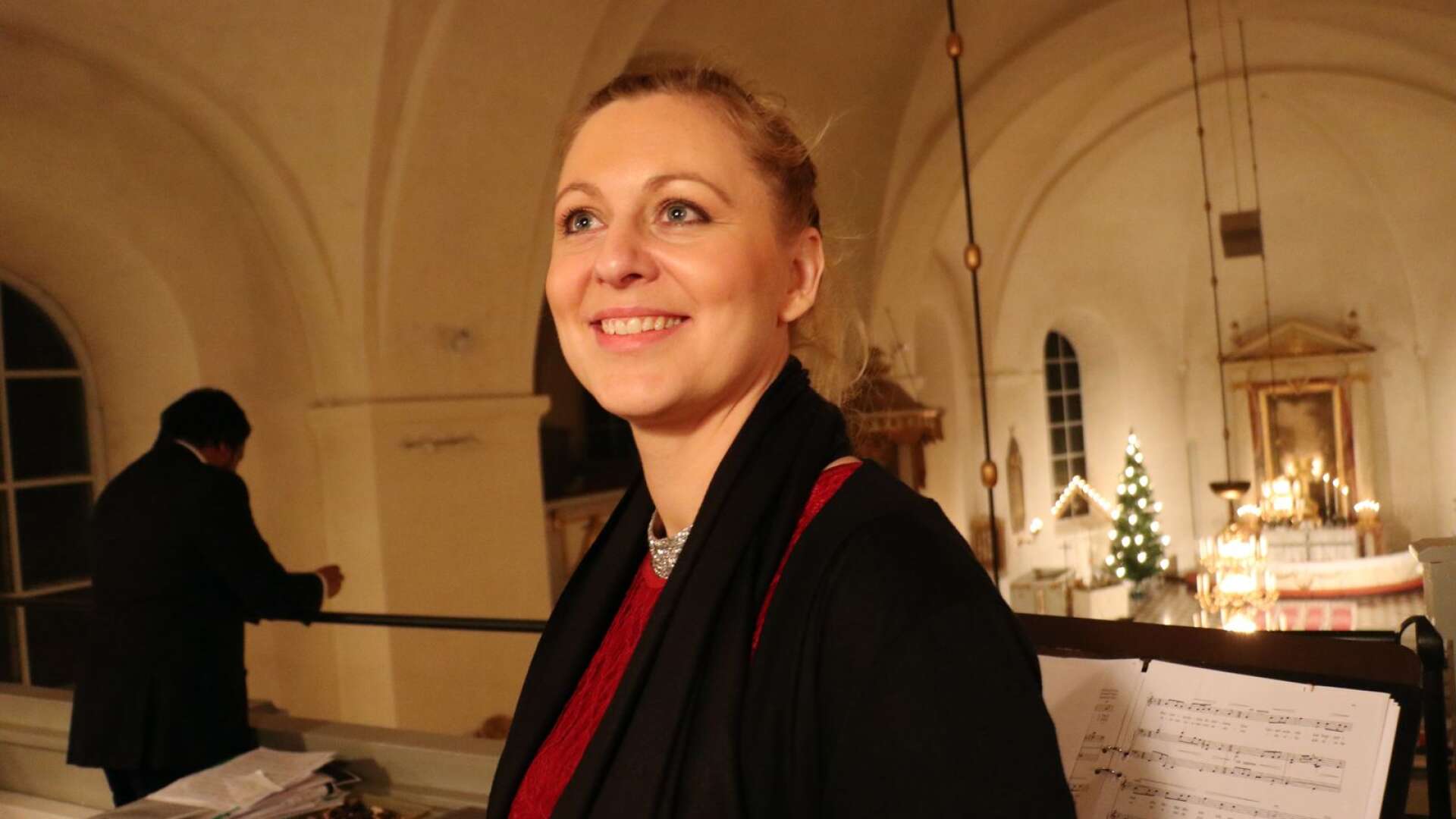 Ida Eckerwall sjöng under midnattsmässan i Filipstads kyrka.