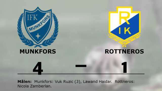 IFK Munkfors vann mot Rottneros IK