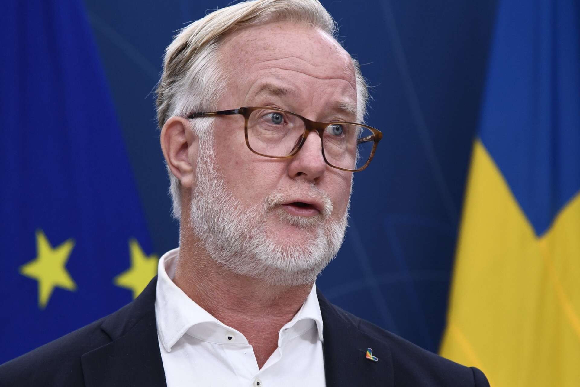 Arbetsmarknadsminister Johan Pehrson (L) är partiledare för Liberalerna.