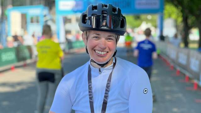 Lidköpingscyklisten Rebecca Nilsson körde 35 mil den gångna helgen.