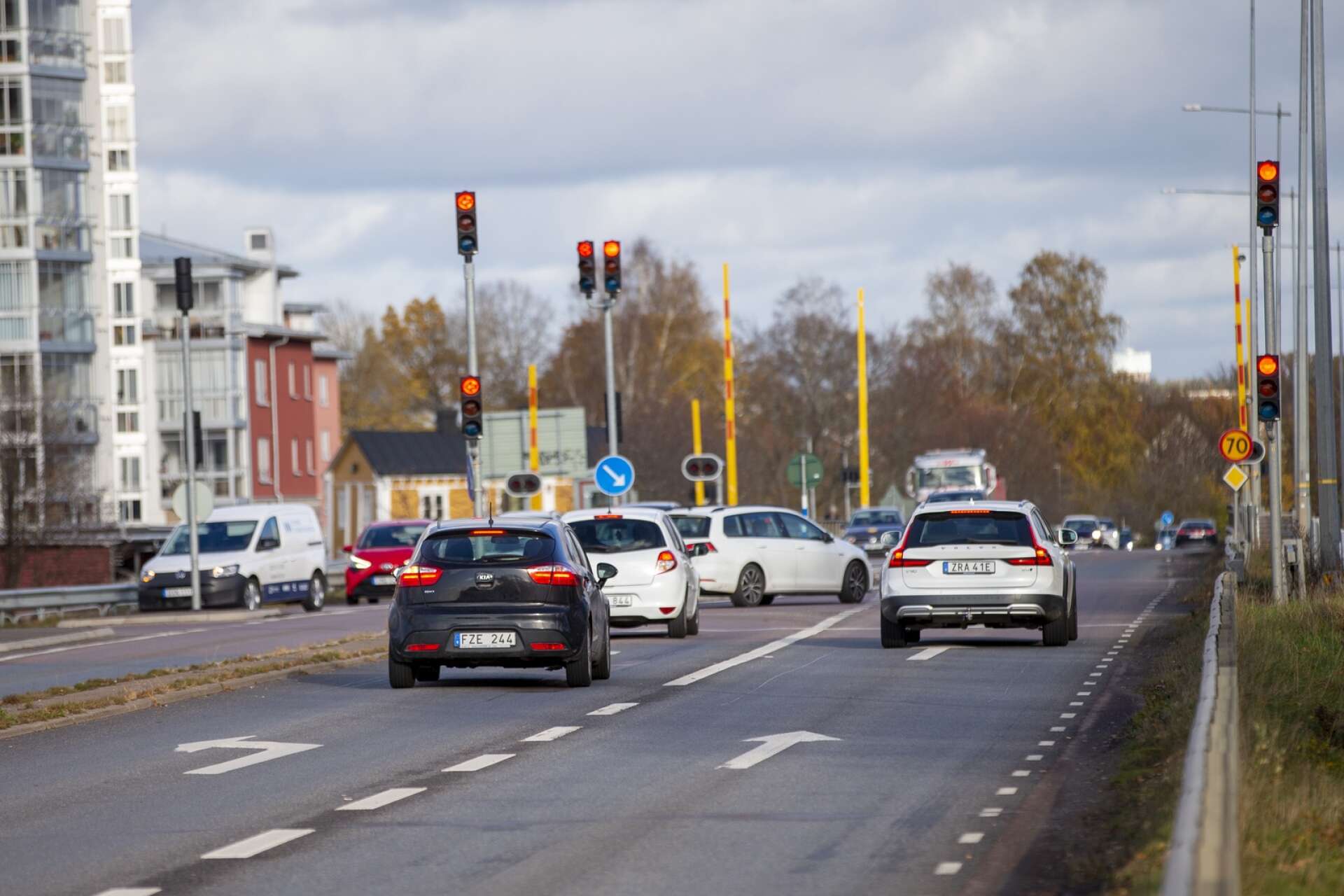 I rusningstid riskerar det att tjockna till på Hammaröleden, men det beror snarare på antalet personer som tar bilen i stället för cykeln till jobbet än att Klaraborgsgatan är tillfälligt avstängd.