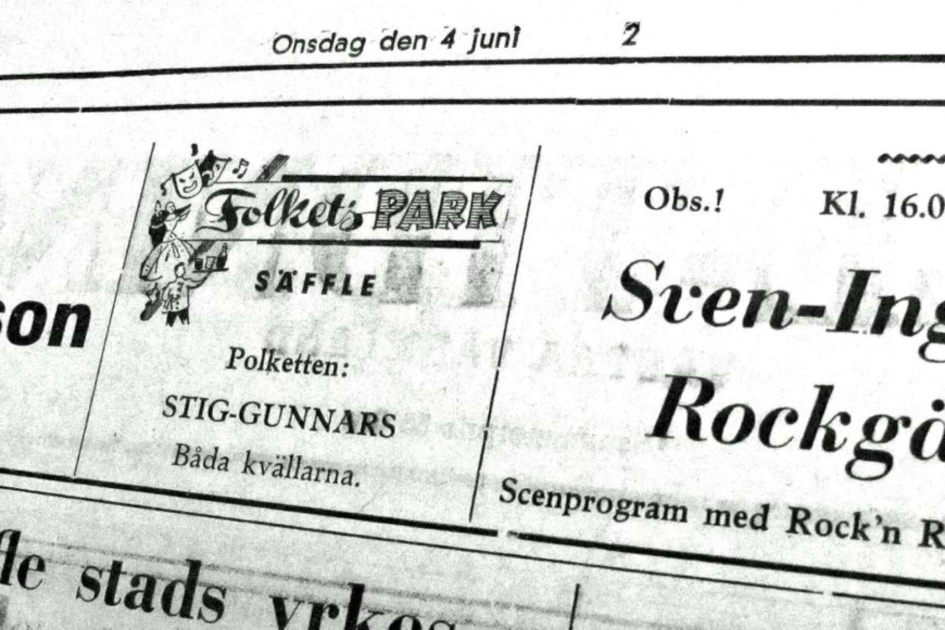 Sommaren 1958 bjöds Sven-Ingvars rockgäng på rock n´roll i Säffle Folkets Park. Naturligtvis med Sven-Erik Magnusson som sångare. 