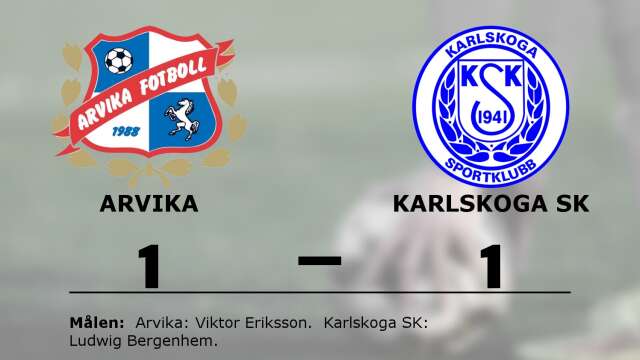 IK Arvika Fotboll spelade lika mot Karlskoga SK