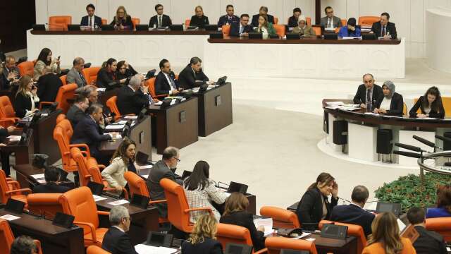 Debatt i turkiska parlamentet på tisdagen om Sveriges Natoansökan.