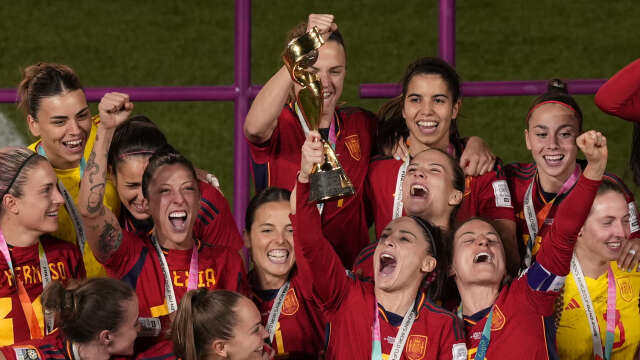 Spaniens VM-guldlag. Arkivbild.