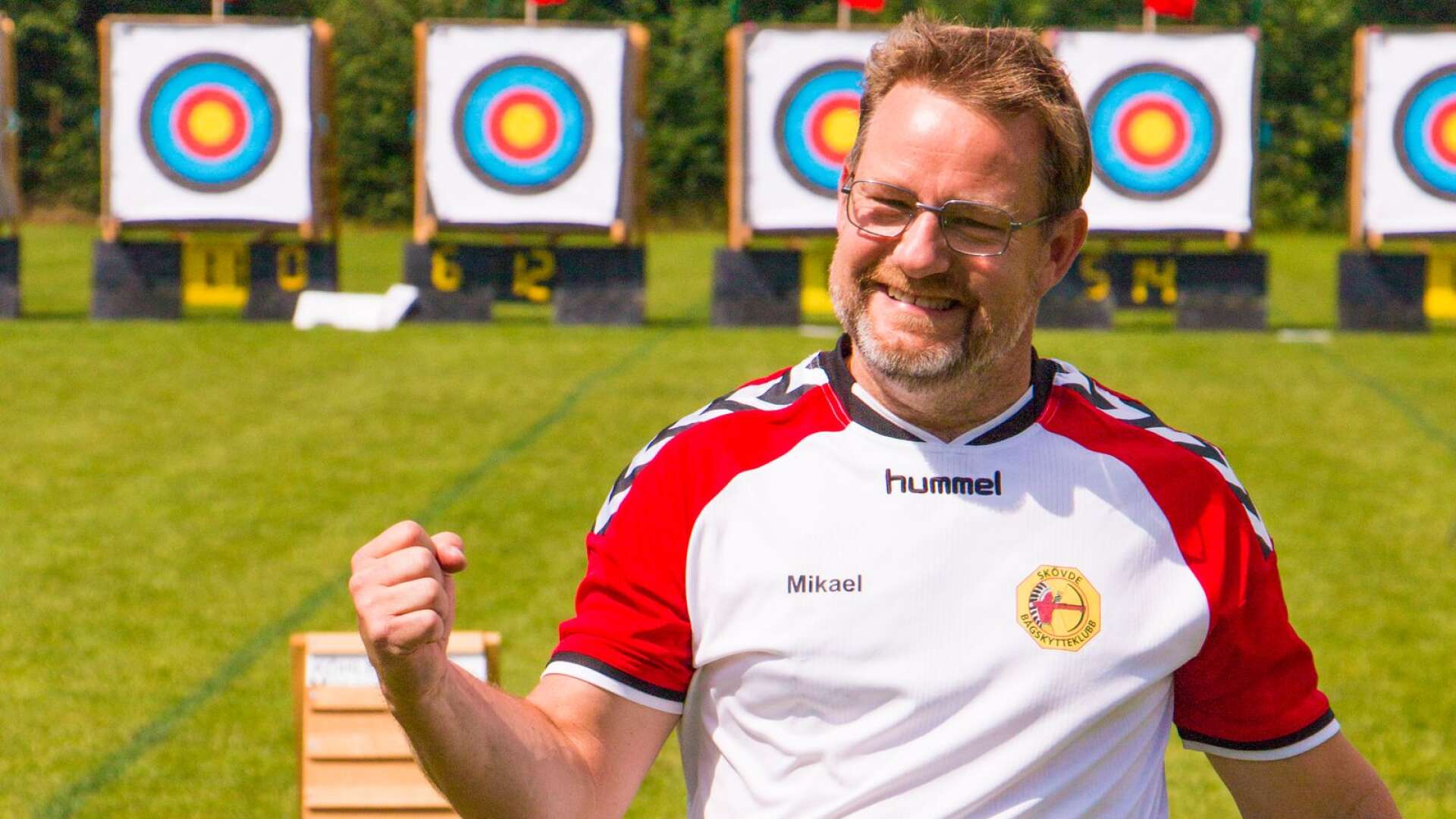 Mikael Johansson, Skövde bågskytteklubb tog hem SM-guldet i recurve för herrar masters.