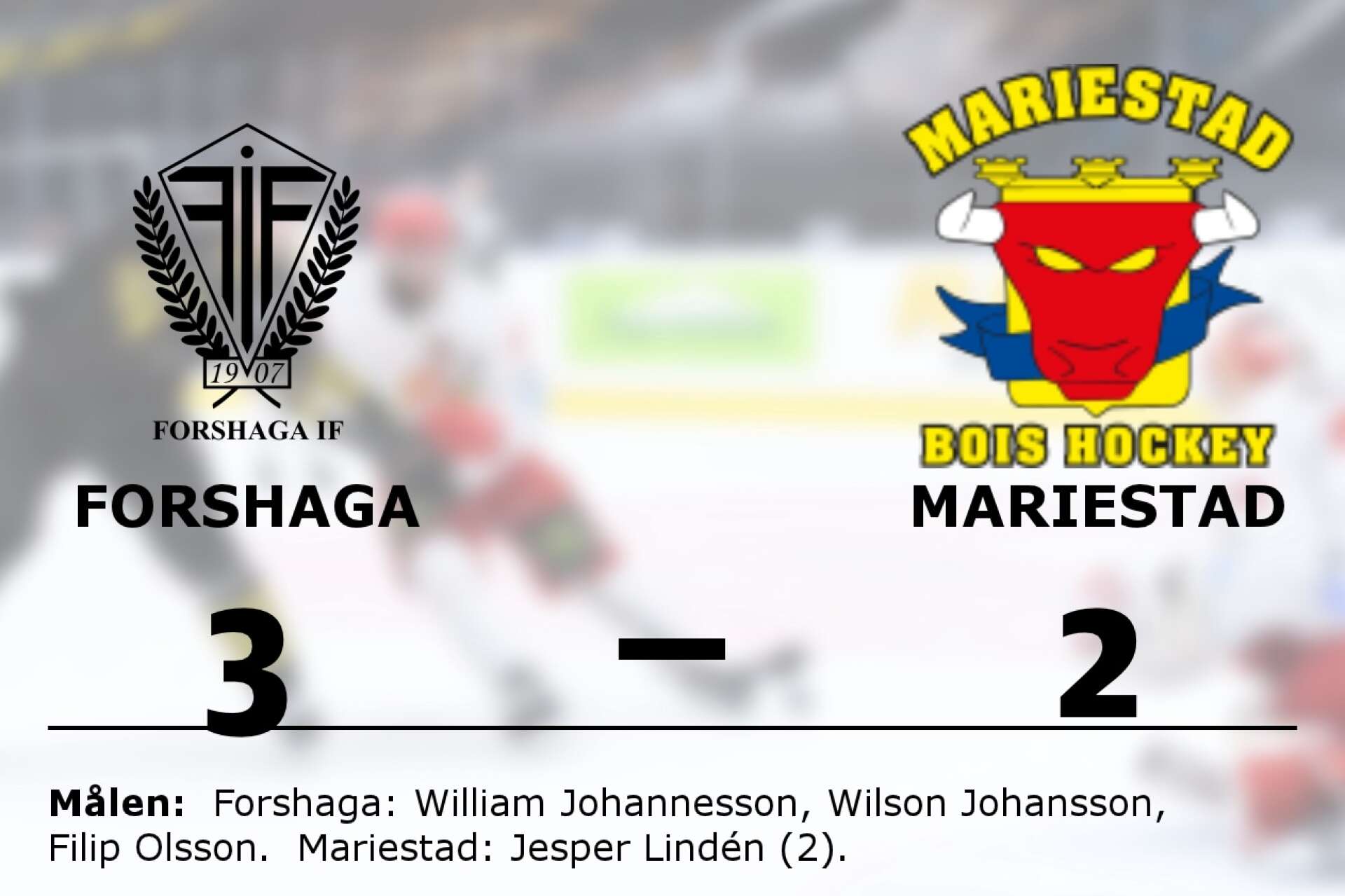 Forshaga IF Ishockey vann mot Mariestad Bois HC