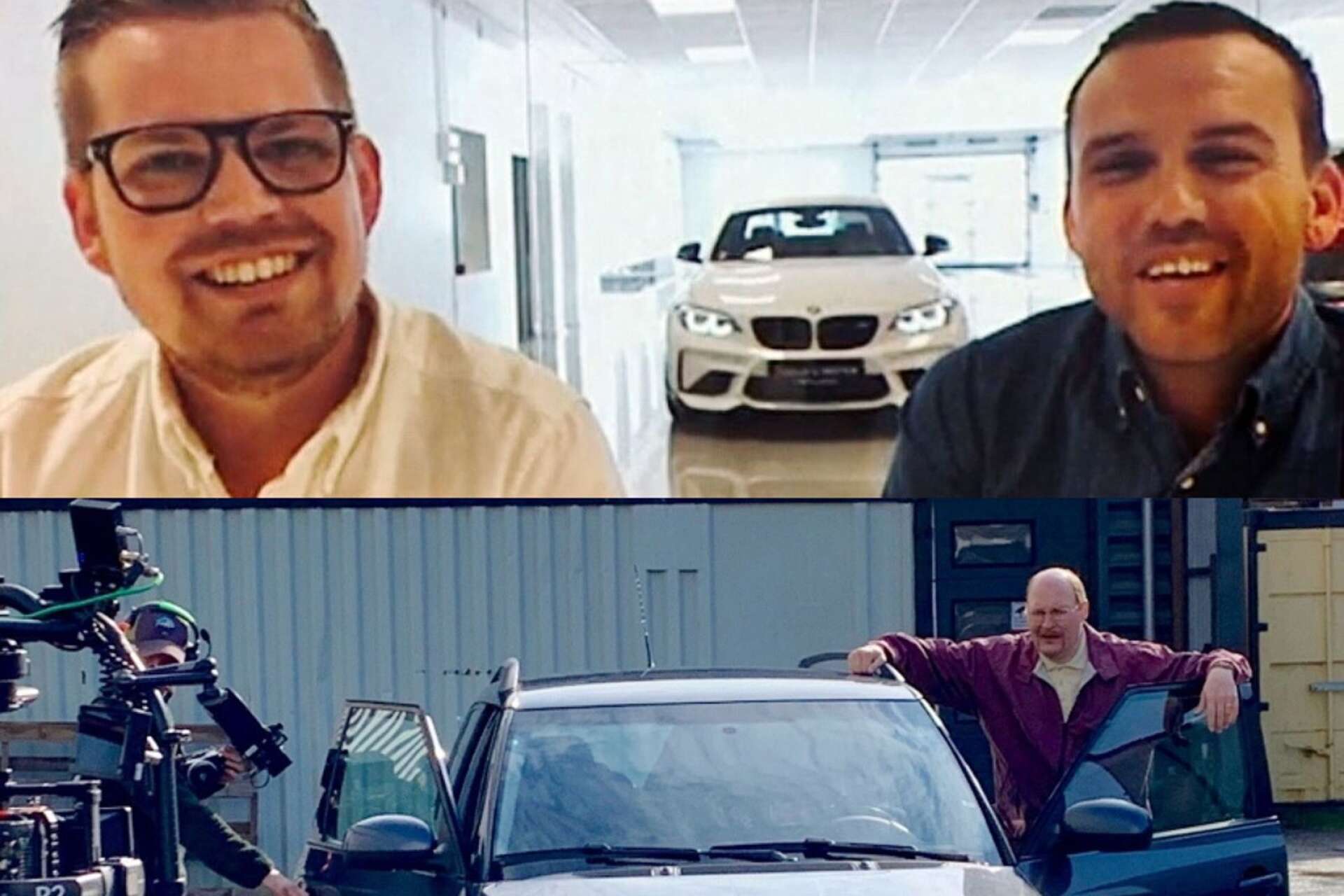 Johan Eriksson och Besnik Dautaj från Bengtsfors har köpt den bil som Henrik Dorsins rollkaraktär Ove Sundberg körde i tv-serien Solsidan. 