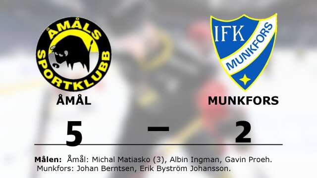 Åmåls SK vann mot IFK Munkfors
