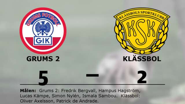 Grums IK Fotboll vann mot Klässbols SK