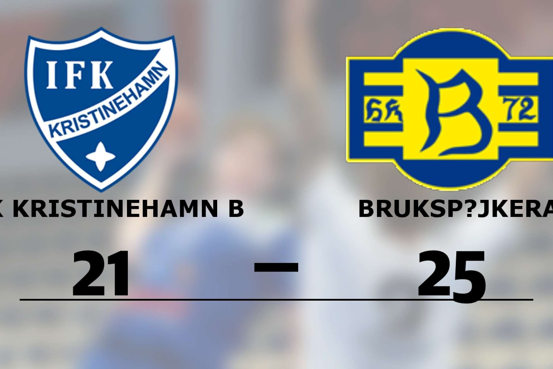 IFK Kristinehamn B förlorade mot Brukspôjkera