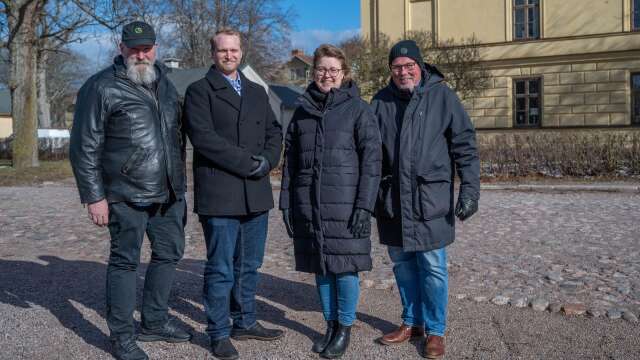 Jonas Davidsson, Marcus Andersson, Ida Ekeroth Clausson och Johan Andersson besökte K3 på Karlsborgs fästning.
