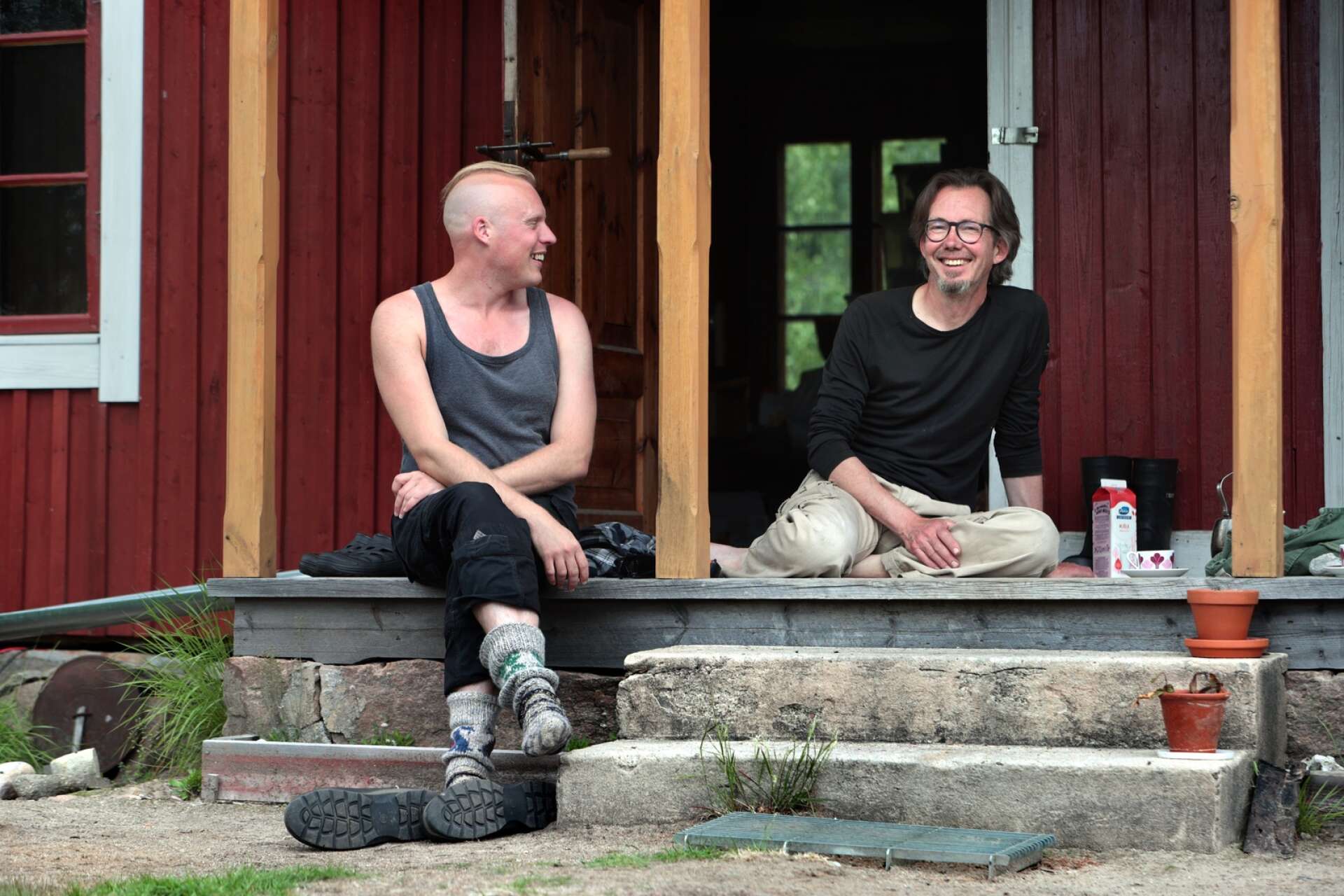  Klas Andersson och Mats Gustafsson har bott på Skåraholen sedan 2020. Arkivbild