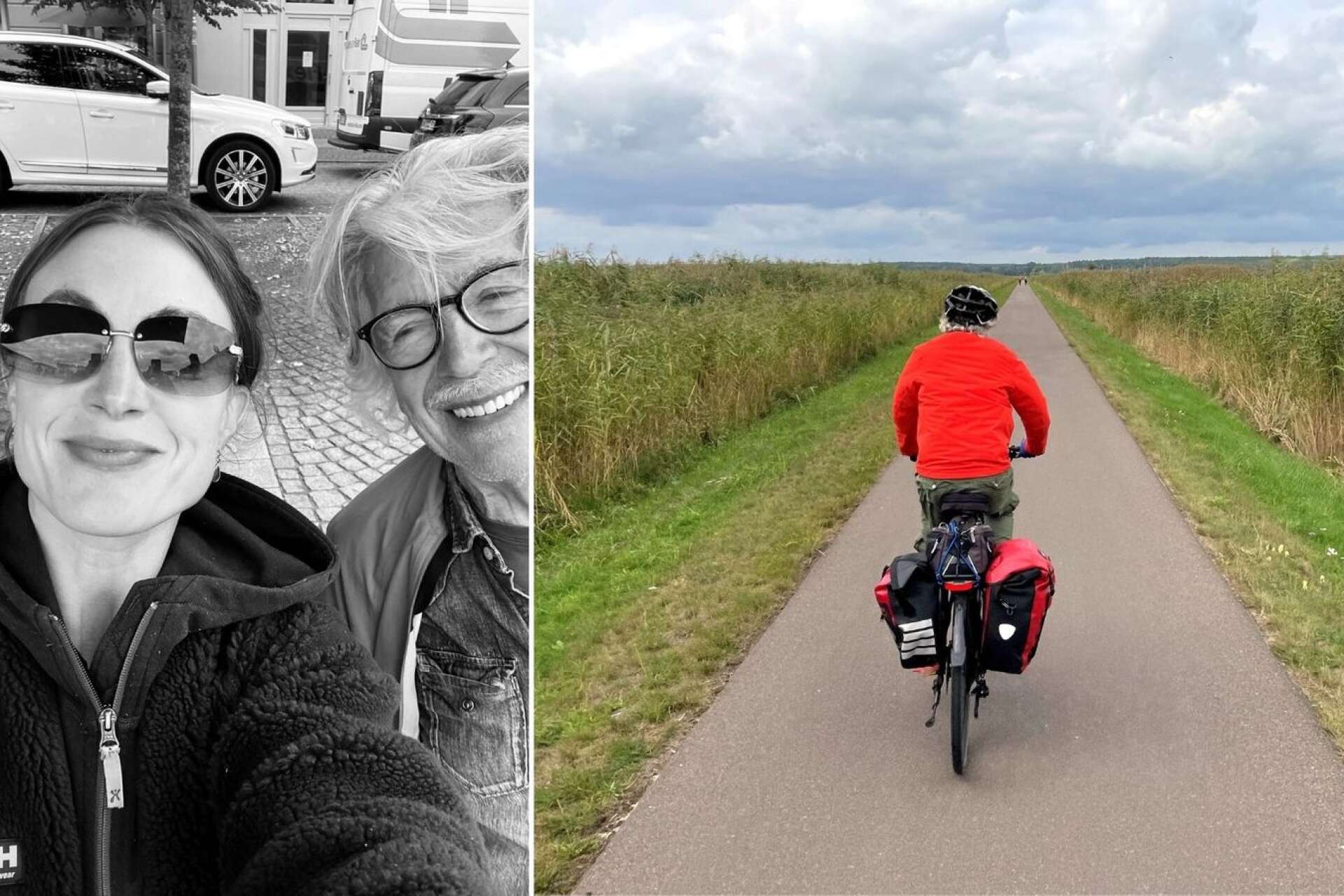 Sara Broos och hennes pappa Marc Broos har gjort en gemensam resa: de tog cyklarna till Berlin.