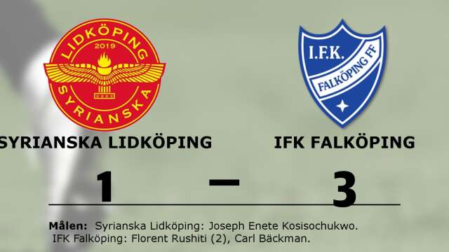 Syrianska FK Lidköping förlorade mot IFK Falköping