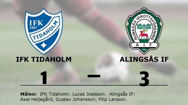 IFK Tidaholm förlorade mot Alingsås IF FF