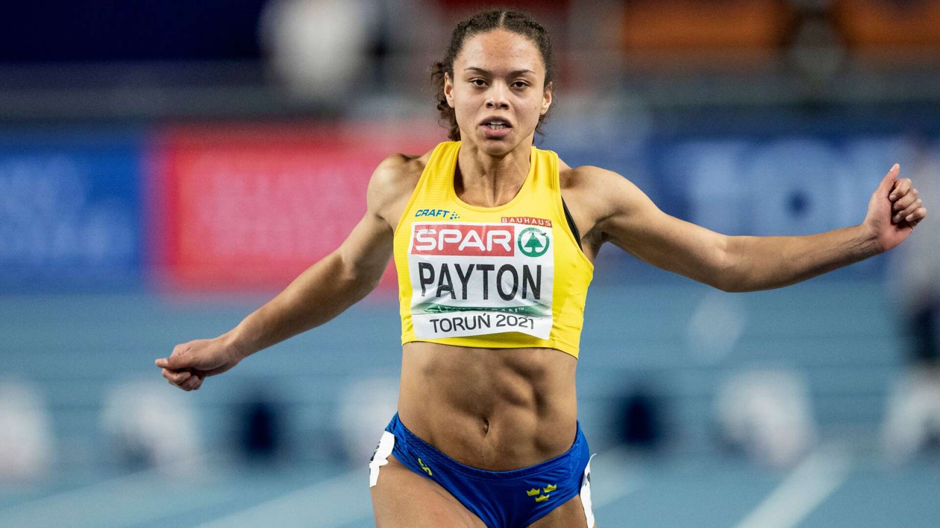 Claudia Payton kommer springa 60 meter i Belgrad. 