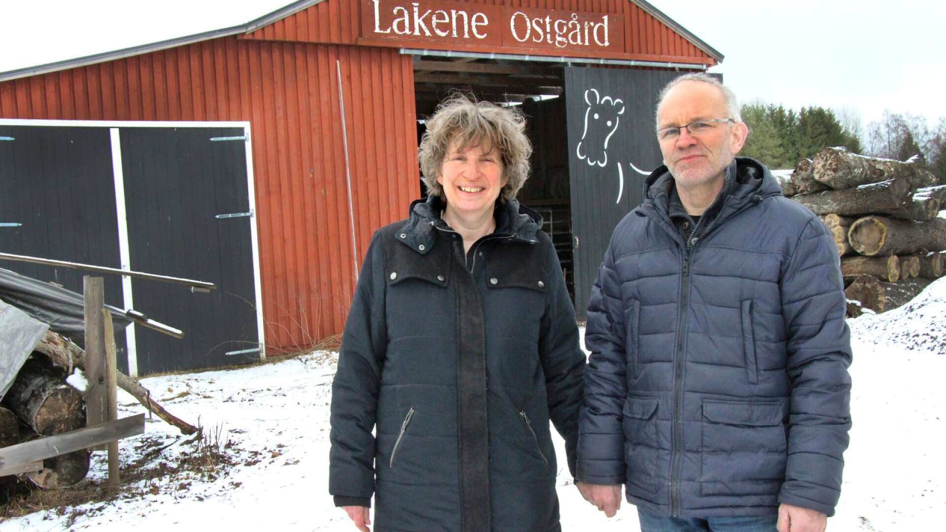 Ingrid Ferwerda och Jan Schelhaas på Lakene Ostgård.