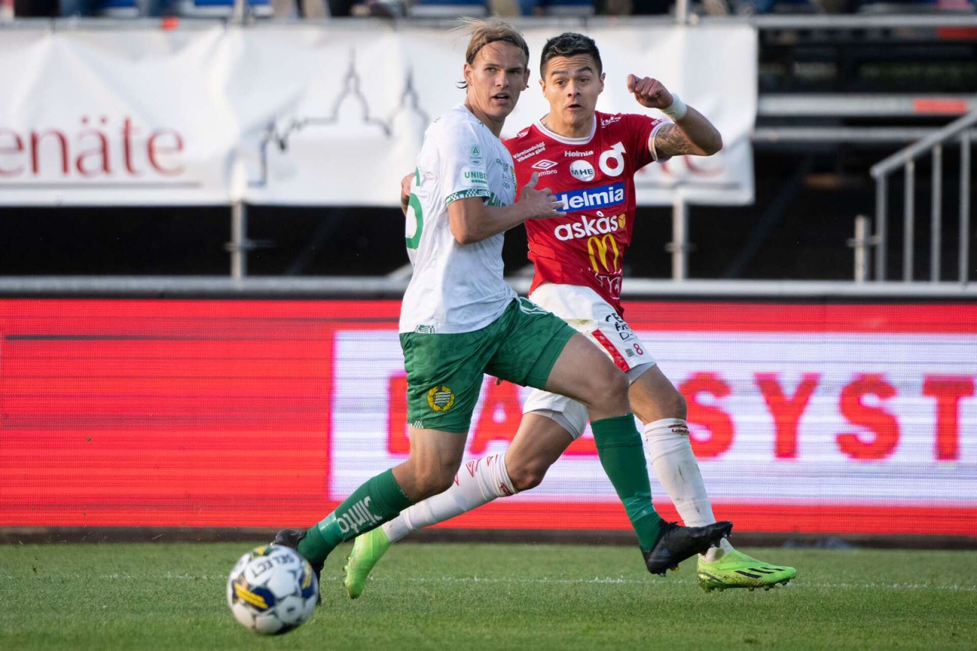 Diego Campos var involverad i flera situationer i matchen mot Hammarby. 