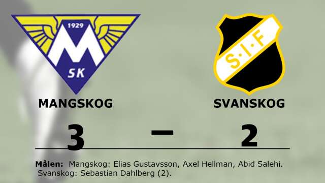 Mangskogs SK vann mot Svanskogs IF