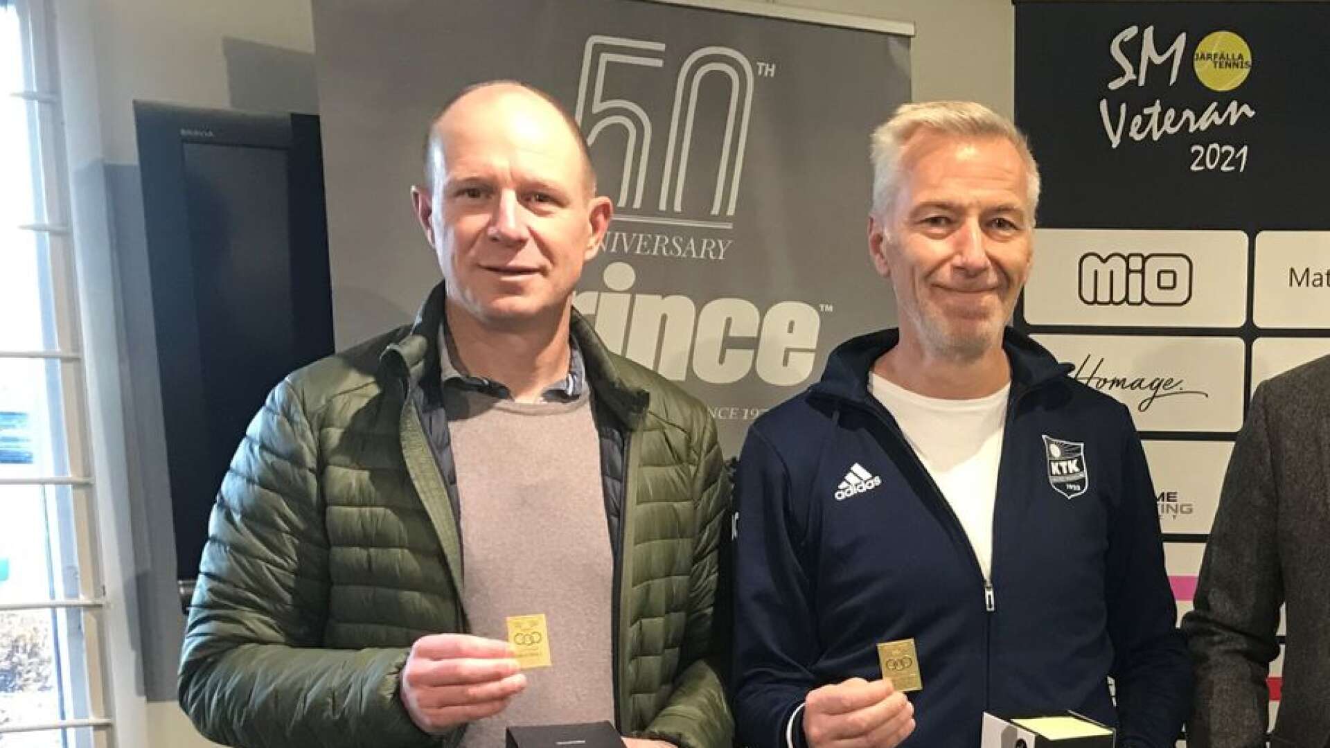 Karlstad TK:s Jan Henriksson (till vänster) och Johan Christenson spelade hem SM-guldet i H55-klassen.