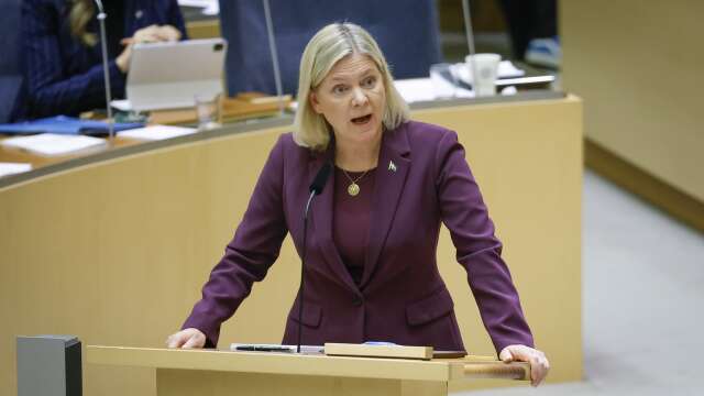 Magdalena Anderssons utfall i riksdagsdebatten.