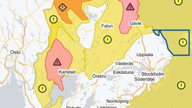 SMHI har utfärdat en röd varning för höga vattenflöden i de centrala delarna av Värmland under lördag och söndag.