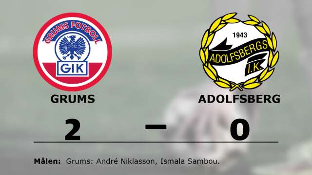 Grums IK Fotboll vann mot Adolfsbergs IK