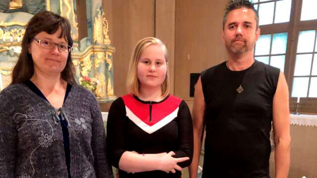 Katre Lehtsaar-Helmersson, Ellen Helmersson och Marcos Ciscar är några av deltagarna i Musik i vinterkvällen i Brattfors kyrka på söndag, den 9 februari.