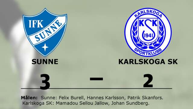 IFK Sunne vann mot Karlskoga SK