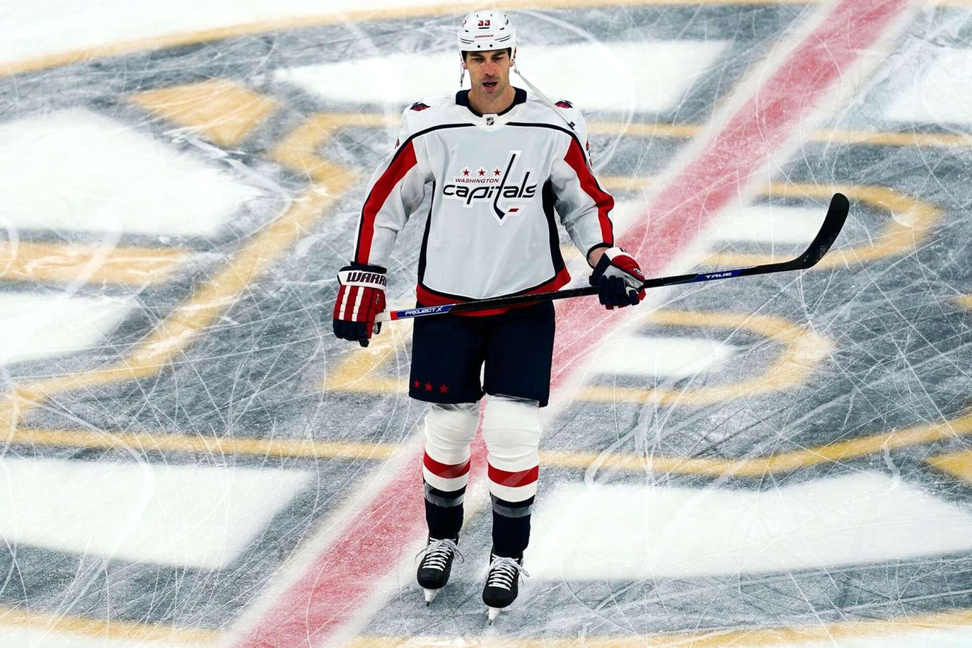Zdeno Chara, här i Capitalsdräkten, kommer den kommande säsongen att spela för New York Islanders. Arkivbild.